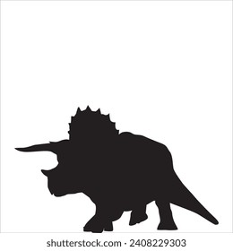 Silhouette vector image of a dinosaur