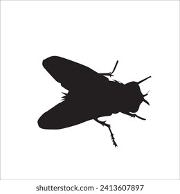 Silhouette Vector Image of a Fly
