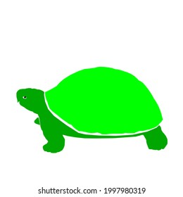 Silhouette vector image of a turtle as editing material for posters, banners, photos, logos, and others.