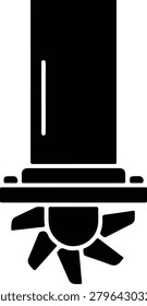 Silhouette vector of a kitchen exhaust fan vent hood design