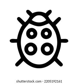 Silhouette vector ladybug insects illustration 