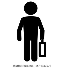 silhouette vector of male businessman,businessman icon