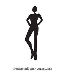 Vector de silueta de una dama 
