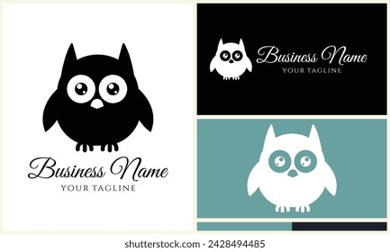 silhouette vector owl logo template
