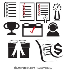 a silhouette vector pack containing achievement icons