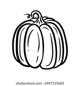 Silhouette vector pumpkin illustration isolated on white background