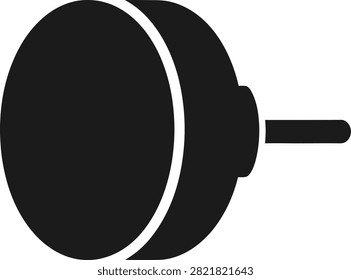 Silhouette vector push pin thumb tack office supply stationery icon design