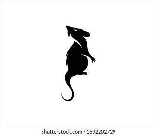 Silhouette von Vektorillustration Ratten