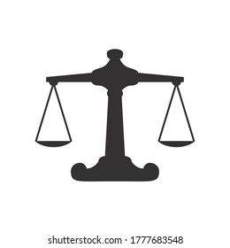 Silhouette vector of scales in a white background.
