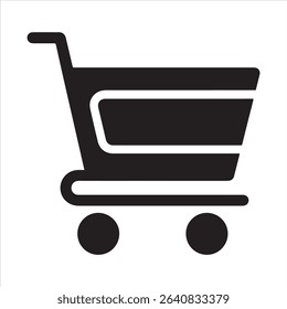 silhouette vector shopping cart icon	