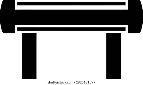 Silhouette vector of a simple black hurdle sport equipment design