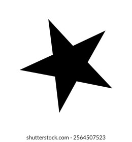 A silhouette vector star icon. Star sign or symbol isolated on a white background