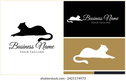plantilla de logotipo de tigre vector de silueta