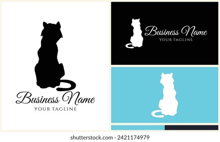 silhouette vector tiger logo template