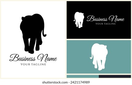 silhouette vector tiger logo template