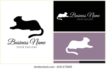 silhouette vector tiger logo template