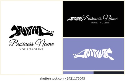 silhouette vector tiger logo template