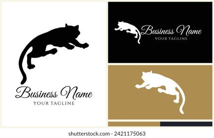 silhouette vector tiger logo template