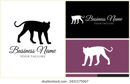 silhouette vector tiger logo template