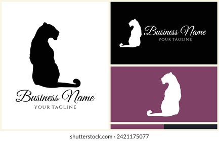 silhouette vector tiger logo template
