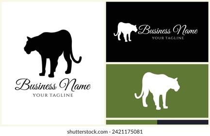 silhouette vector tiger logo template