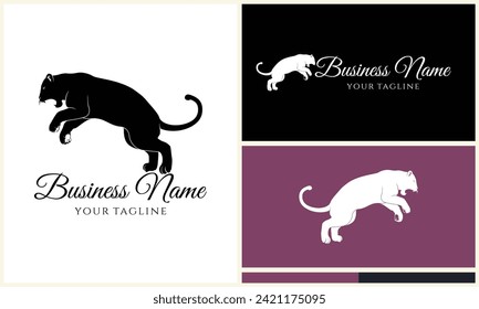 silhouette vector tiger logo template