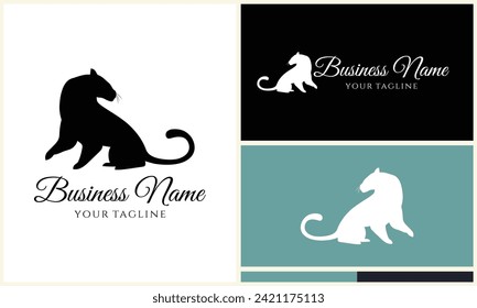 silhouette vector tiger logo template