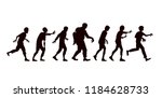 Silhouette Vector zombie group in side view walking on white background.