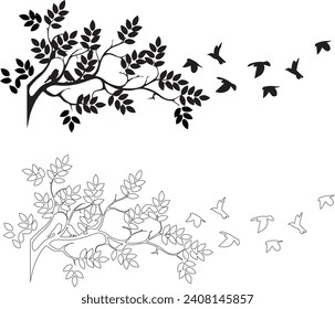 silhouette vector-bird, silhouette, eagle, vector, flying, illustration, wing, animal, birds, black, nature, tattoo, feather,	