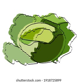 Silhouette de una verdura. Basura. Ilustración vectorial.