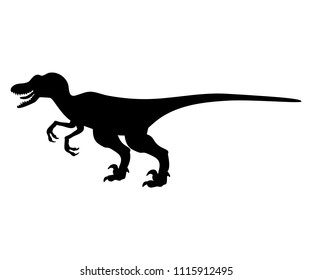 Silhouette Velyciraptor dinosaur jurassic prehistoric animal