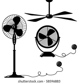 silhouette of  ventilator (blower, cooler, blowhole)