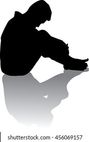 Man Sitting Silhouette Images, Stock Photos & Vectors | Shutterstock