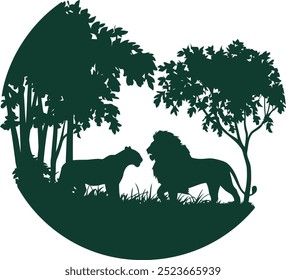 Silhouette vetor of forest animals