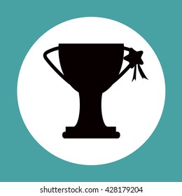 silhouette victory trophy cup