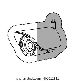 silhouette video camera icon, vector illustration design