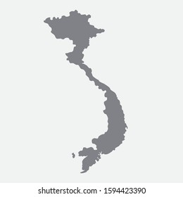 Silhouette of Vietnam Map Vector