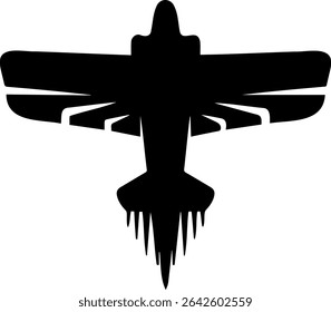 Silhouette of vintage airplane with distinct wings and tail design.
"Illustration sketched in Photoshop, manually vectorized in Illustrator. Not AI-generated. No auto-tracing."