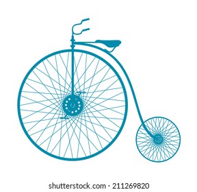 Silhouette of vintage bicycle