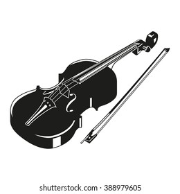 Silhouette Of Violin