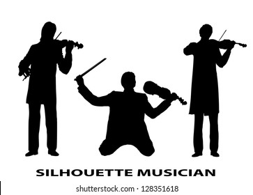 silhouette violinist