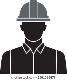 Silhouette of visitors with Grey Hard Hat at a construction site, observing the progress of a building under construction. Ideal for themes related to construction and safety inspections.