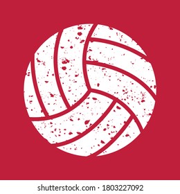 silhouette of Volleyball grunge vector