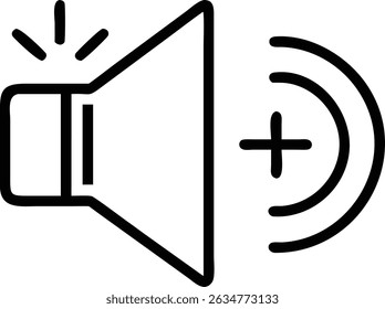 Silhueta volume acima ícone no fundo transparente para web e design gráfico