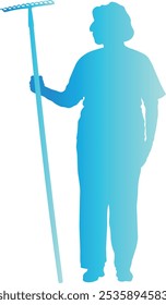 Silhouette of Volunteers. Recycling and Cleaning Trash. Vector Illustration in Colorful Design and Shape.