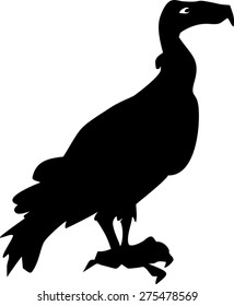 Silhouette of vulture