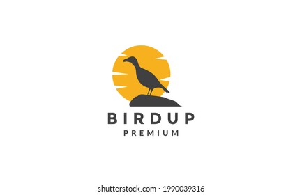 silhouette vulture bird  logo symbol vector icon illustration graphic design