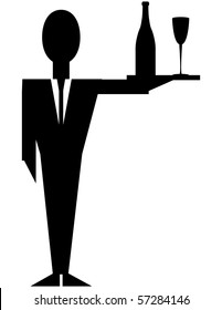Silhouette of a Waiter