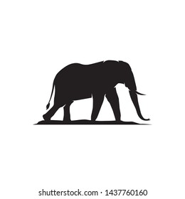 Silhouette Walking Elephant vector. Elephant vector illustration