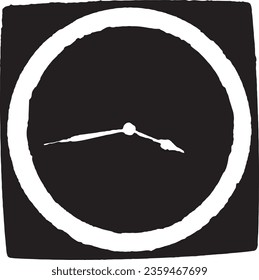 una silueta de reloj de pared